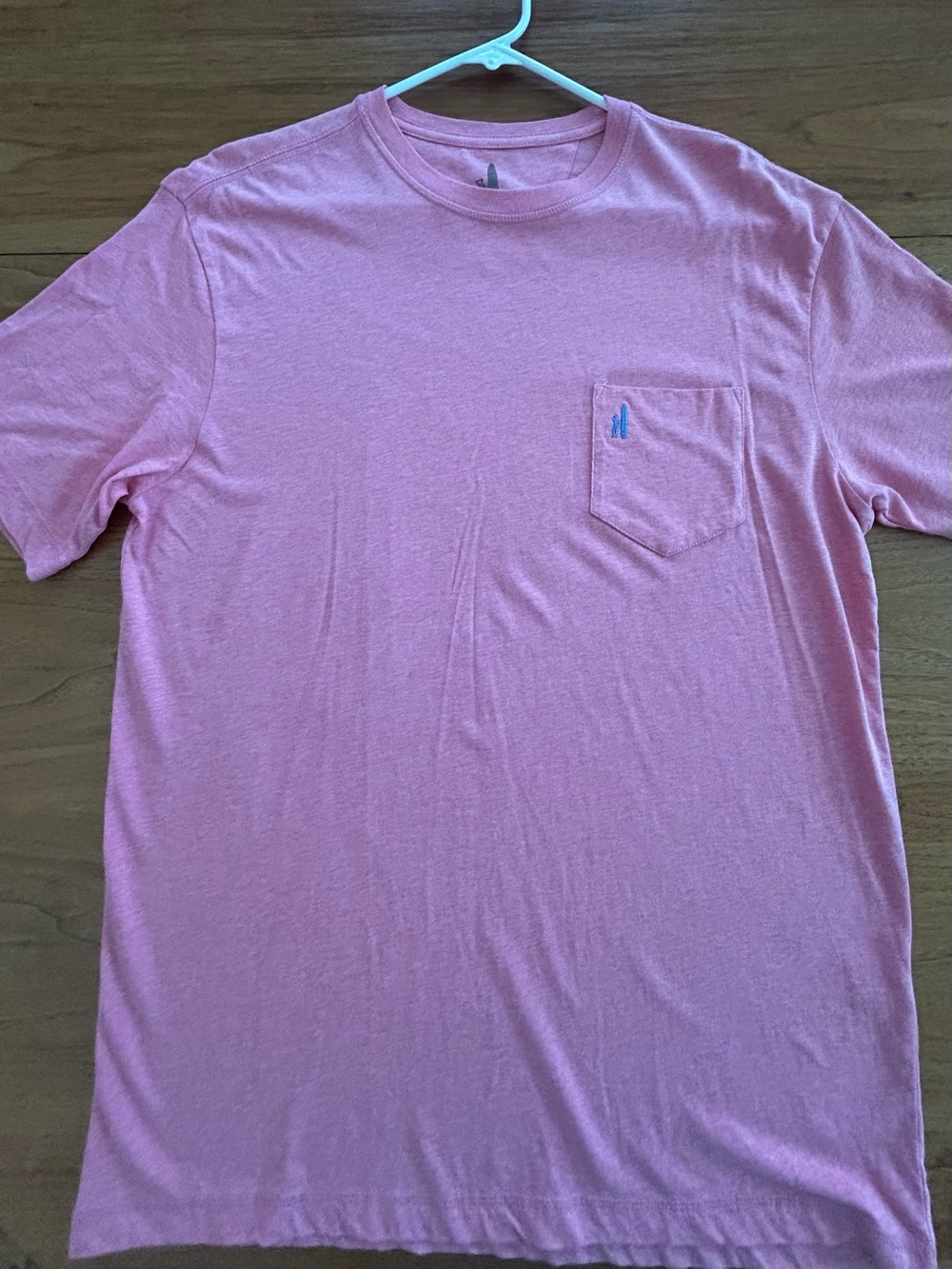johnnie-O Heathered Pink Pocket Tee with Subtle Logo NO TAGS